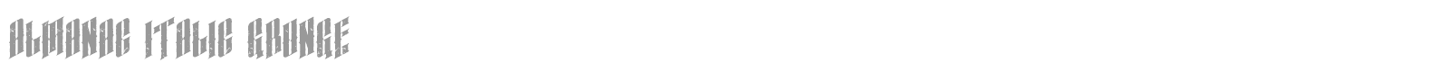 almanac italic grunge font preview